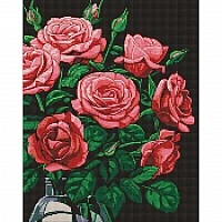 Diamond mosaic "Luxurious roses" AMO7999 with AB rhinestones