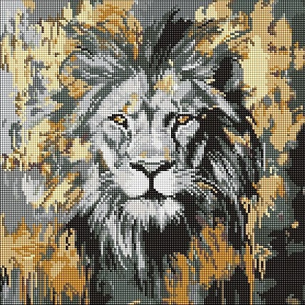 Алмазна мозаїка "Золотий Лев" ©art_selena_ua AMO8259
