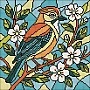 Diamond mosaic "Stained Glass. Jay" ©art_selena_ua AMO8317