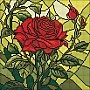 Diamond mosaic "Stained Glass. Rose" ©art_selena_ua AMO8321