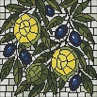 Diamond mosaic "Stained glass. Lemons" ©art_selena_ua AMO8349