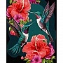 Painting by numbers "Emerald Hummingbirds with metallic paints" KHO6581 40x50 cm