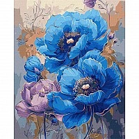 Painting by numbers "Symphony of Flowers" KHO3275 with metallic paints 40x50cm