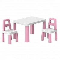 Children's Table with Two Chairs 0457TXK Pink