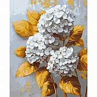 Painting by numbers "Golden hydrangea" ©victoria_art KHO3310, 40x50 cm
