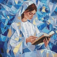 Diamond mosaic "Quiet Reading" AMO8231, 40x40 cm