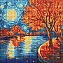 Diamond mosaic "Autumn Night" AMO8333, 40x40 cm