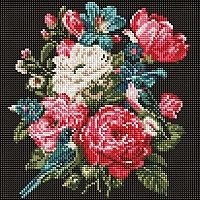 Diamond mosaic "Bouquet of Life" AMO20082, 30x30 cm