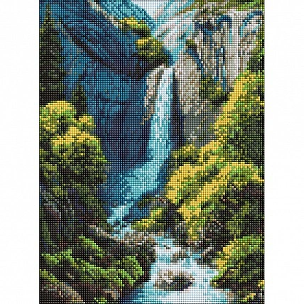 Алмазна мозаїка "Водоспад у горах" AMO20230, 30х40 см