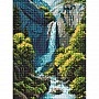 Diamond mosaic "Waterfall in the mountains" AMO20230, 30x40 cm