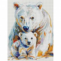 Diamond mosaic "Polar bears" DRBS1251, 30x40 cm