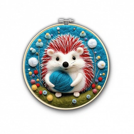 Набір для валяння вовни «Тепло в лапах» EFL009 діаметр 20 см