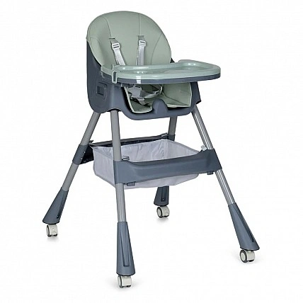 Дитяче крісло M 5722 Mint вагою до 20 кг, складане, п'ятиточкове, еко-шкіра