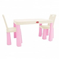 Children's plastic table and 2 chairs 04680/12