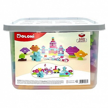 Дитячий блоковий конструктор "Набір для дівчаток" 013999/02, 343 деталі