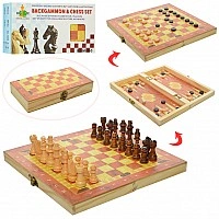 Board game Chess 1680 with checkers and backgammon Classic style