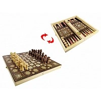 Board game Chess 1680 with checkers and backgammon Oriental style