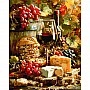 Painting by numbers "Still Life with Wine and Cheese" LW3059-01, 40x50 cm