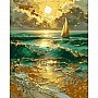 Painting by numbers "Lonely sail" LW30610-01 with metallic colors 40x50 cm