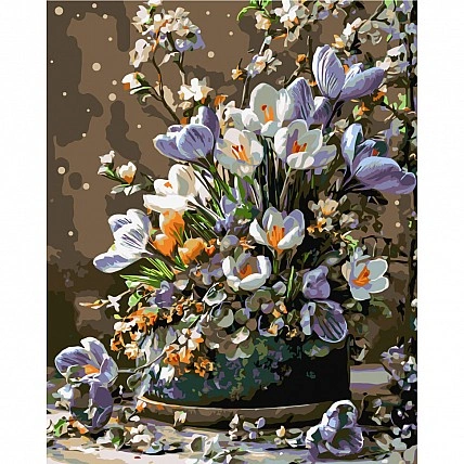 Картина по номерам "Весенние крокусы" LW31520-01, 40х50 см