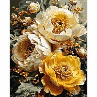 Paint by numbers "Peony Symphony" LW3154-01 with metallic paints, 40x50 cm