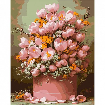 Картина по номерам "Букет розовых тюльпанов" LW3212-01, 40х50 см
