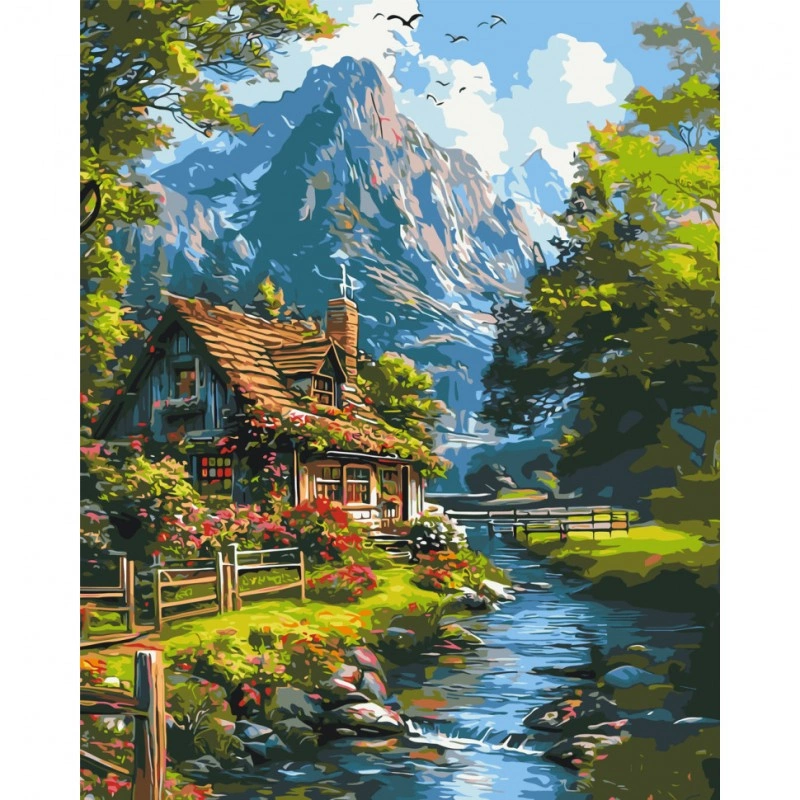 Картина за номерами "Тихе гірське життя" LW3438, 40х50 см