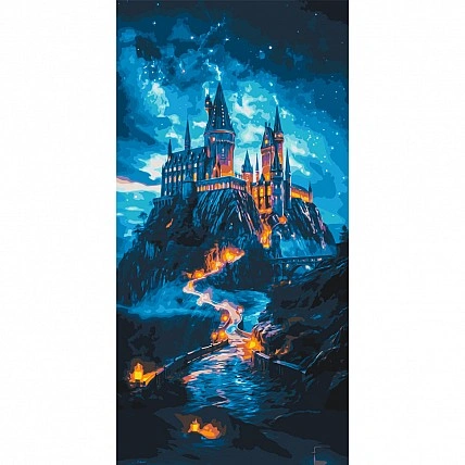 Картина по номерам "Хогвартс" LW5106, 40х80 см