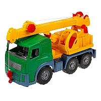 Toy Car Crane 0572 with Retractable Boom Green