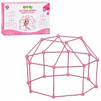 Children's tent tent 3D Tent Series 137-1(Pink) 68 pieces, frame