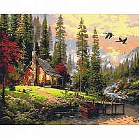 Painting by numbers "Hunting lodge" LW1831, 40x50 cm