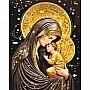 Painting by numbers "Holy Mother of God" LW3433 with metallic colors 40x50 cm