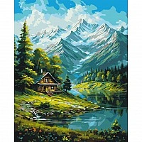 Painting by numbers "Mountain Landscape" LW3437, 40x50 cm