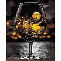 Painting by numbers "Glass of Inspiration" LW3500 with metallic colors 40x50 cm