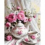 Painting by numbers "Fragrant tea with flowers" LW3506, 40x50 cm