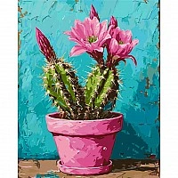 Paint by numbers "Pink Cactus" LW3534, 40x50 cm