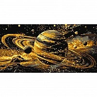 Painting by numbers "Radiance of the Planets" LW5188 with metallic paints 40x80 cm