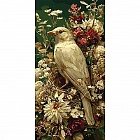 Painting by numbers "Spring Bird in Flower Petals" LW5189, 40x80 cm