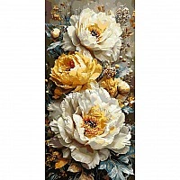 Painting by numbers "Empire of Flowers" LW5192 with metallic paints 40x80 cm