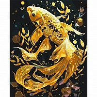 Painting by numbers "Goldfish" LW9670 with metallic paints 40x50 cm
