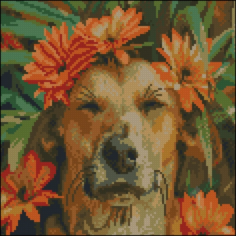 Diamond Mosaic "Happy Dog" FZ3030-09, 30x30 см