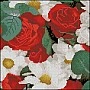 Diamond mosaic "Roses and daisies" FZ3030-26, 30x30 cm