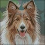 Diamond mosaic "Fluffy Dog" FZ3030-41, 30x30 cm