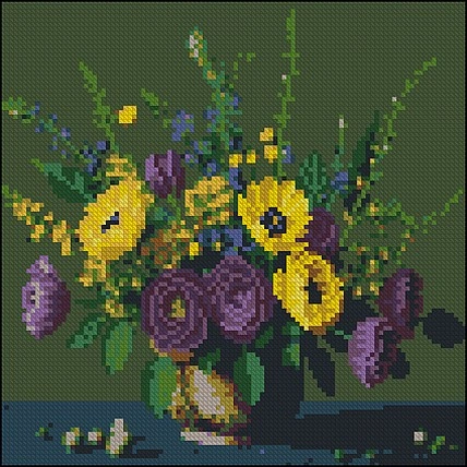 Алмазна мозаїка «Яскравий букет» YZ3030-03, 30x30 см