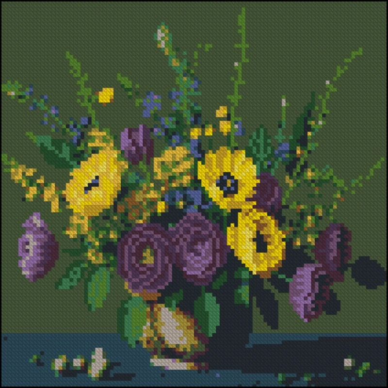 Алмазна мозаїка «Яскравий букет» YZ3030-03, 30x30 см
