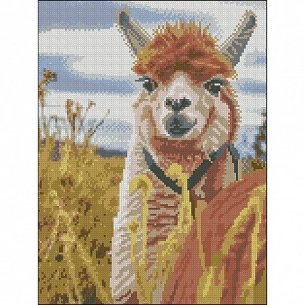 Алмазна мозаїка «Лама в горах» FZ3040-01, 30x30 см