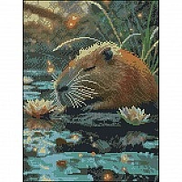 Diamond mosaic "Sleeping capybara" FZ3040-32, 30x40 cm
