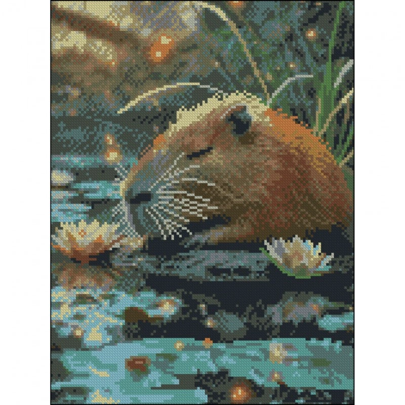 Алмазна мозаїка «Спляча капібара» FZ3040-32, 30x40 см