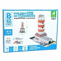 Строительный набор из мини-кирпичиков BLOCKY Береговый маяк 31009, 475 кирпичиков