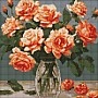 Diamond mosaic "Sophisticated bouquet" AMO7887 30x30cm